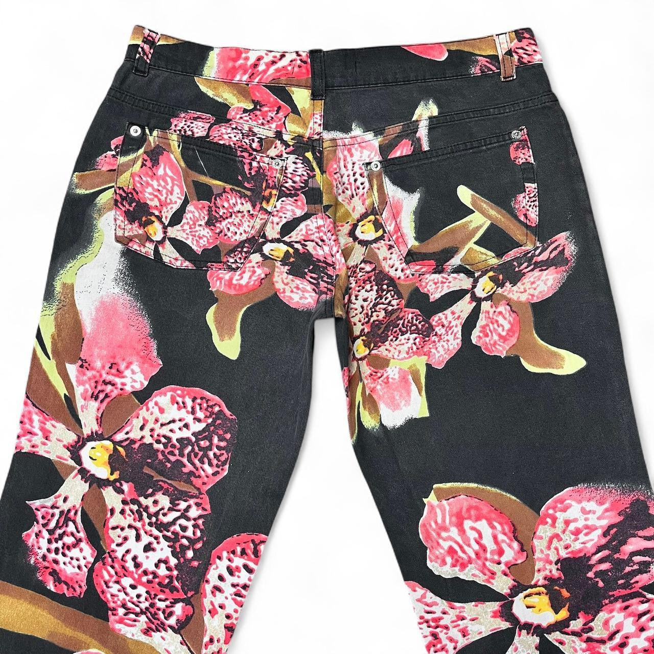 SS2005 Orchid print jeans