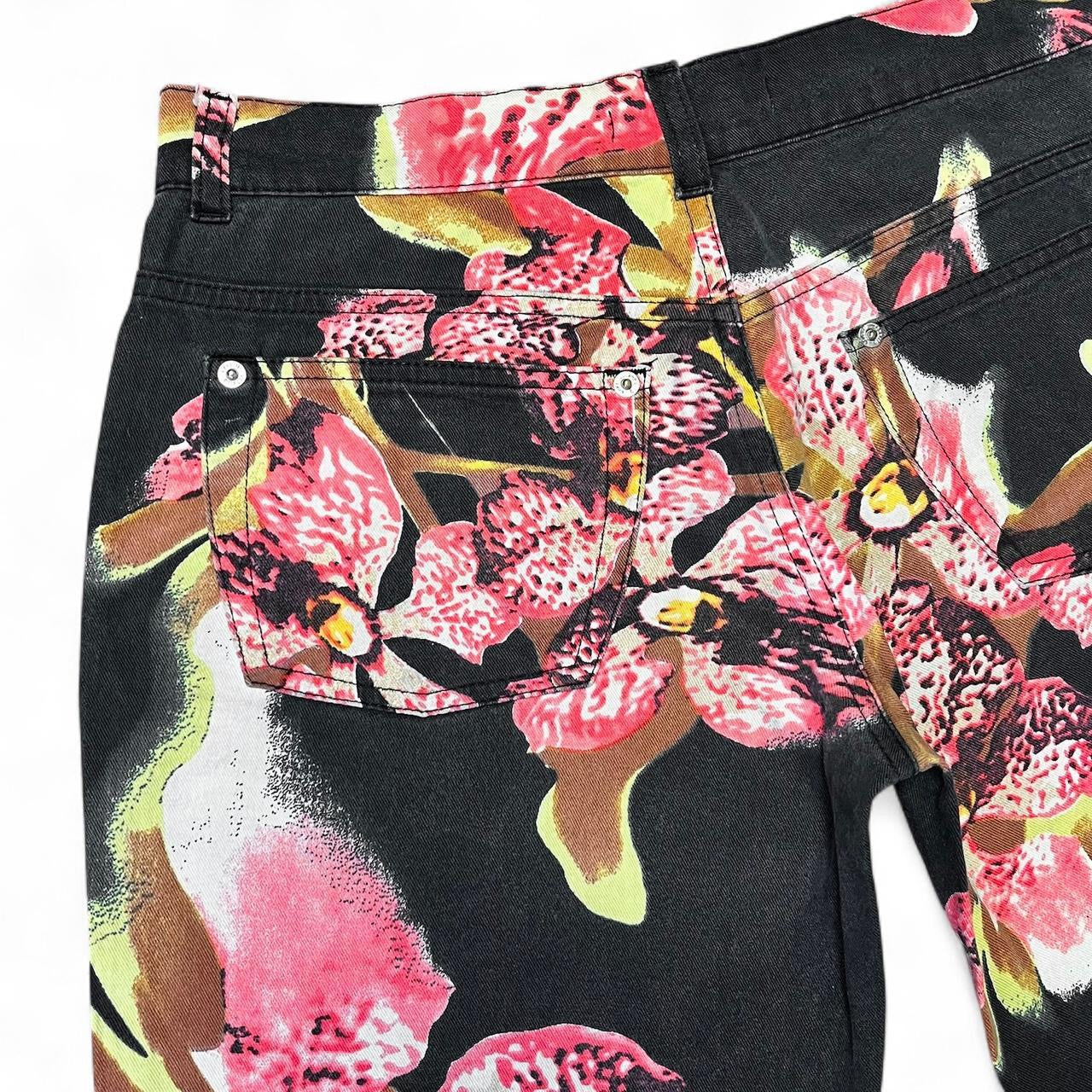 SS2005 Orchid print jeans