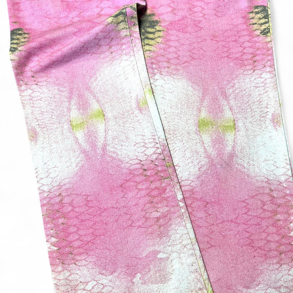 SS2001 Pink mirrored snakeskin jeans