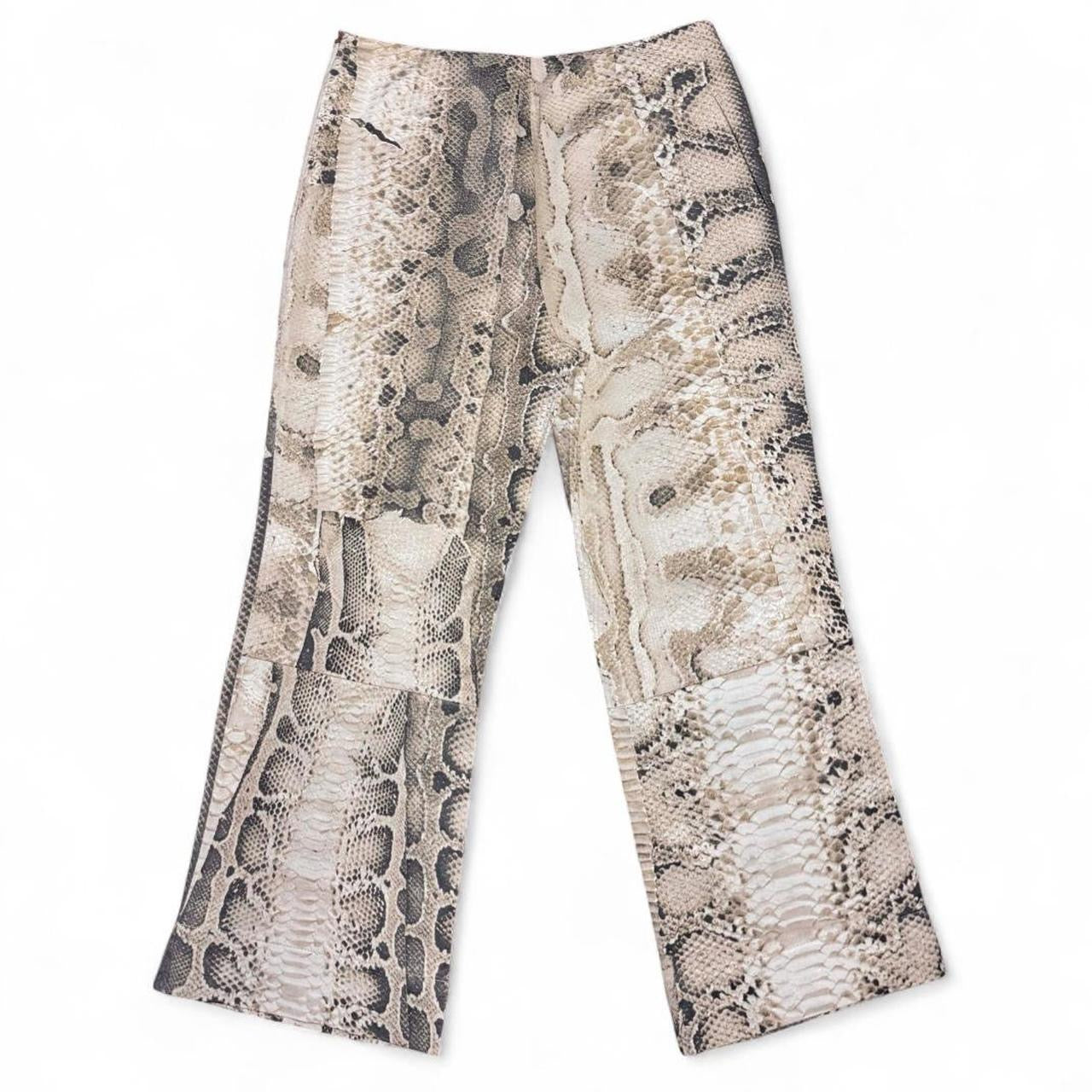 Snakeskin print capris