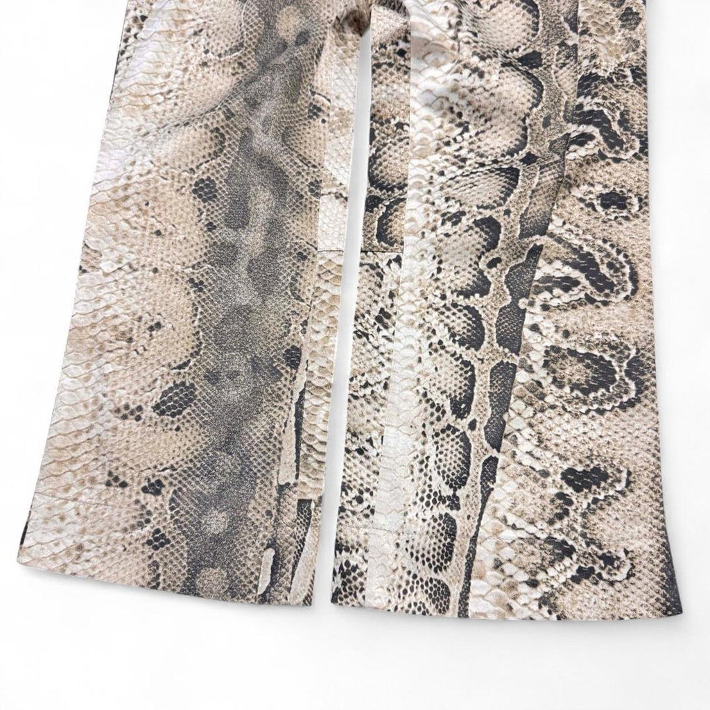 Snakeskin print capris