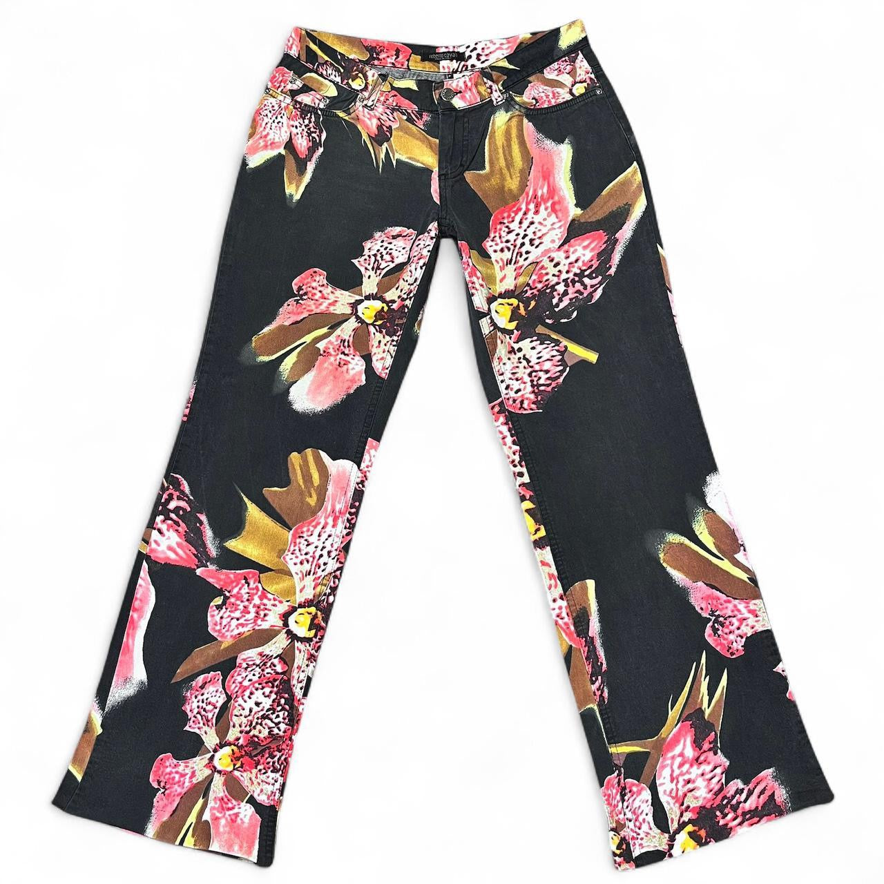 SS2005 Orchid print jeans
