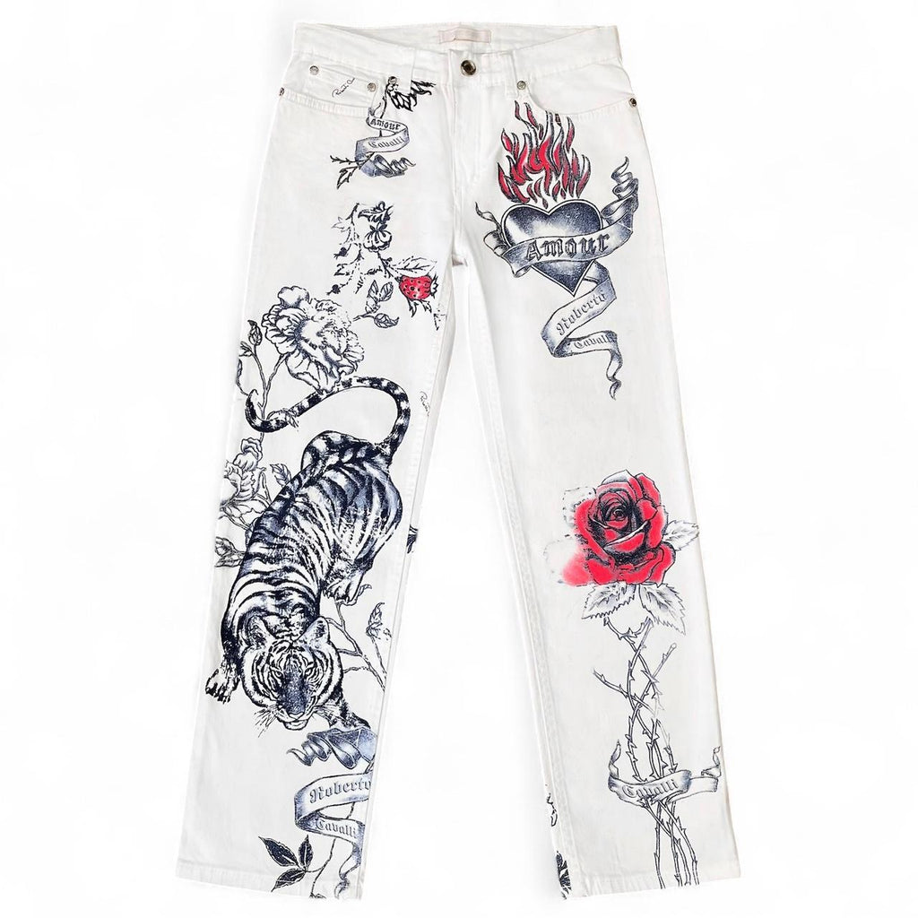 Tattoo print jeans (SS2003 collection)