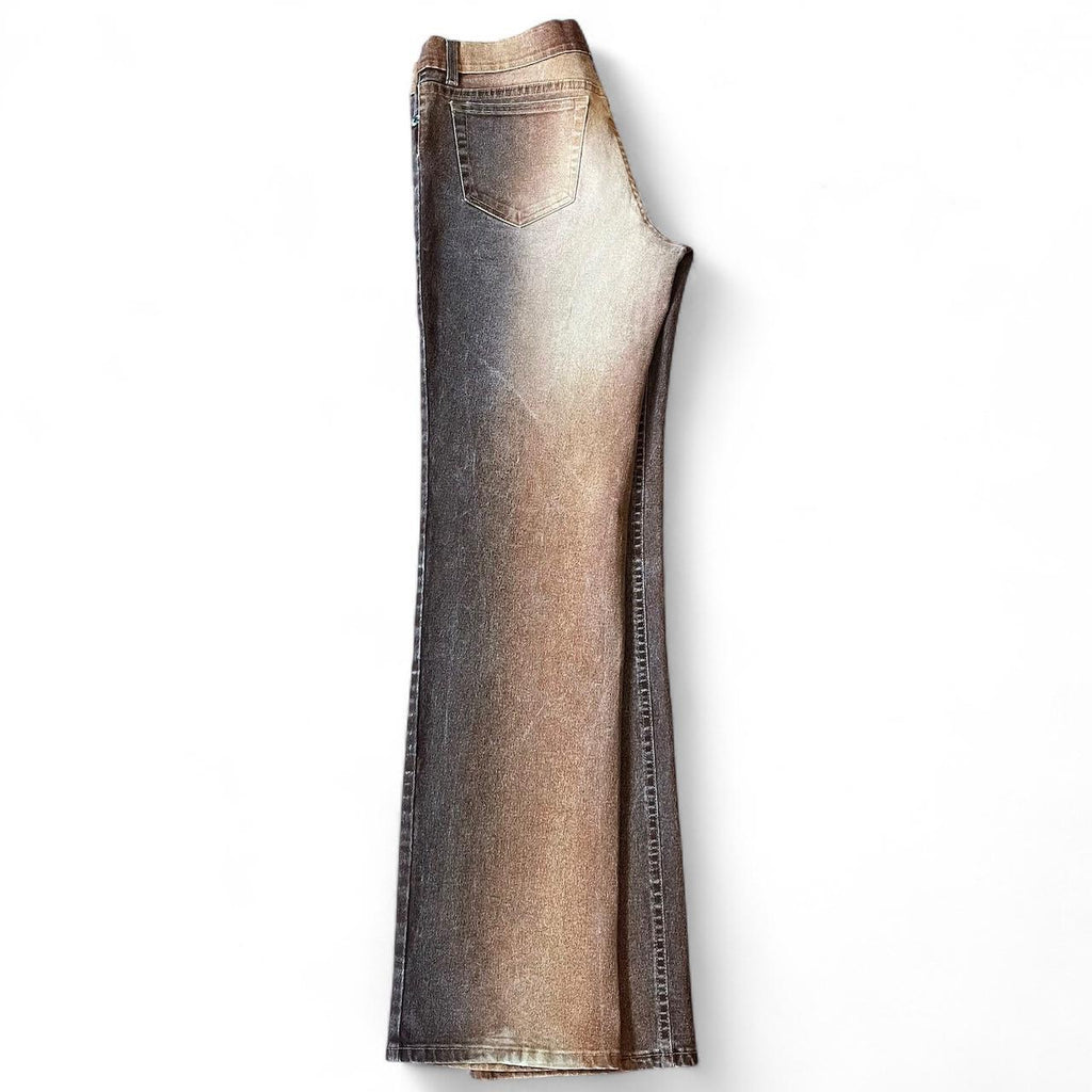 Ombré sand texture jeans