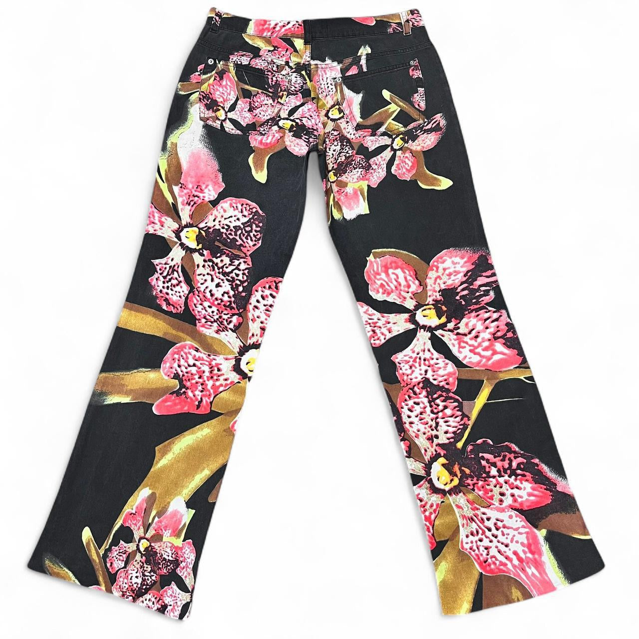 SS2005 Orchid print jeans