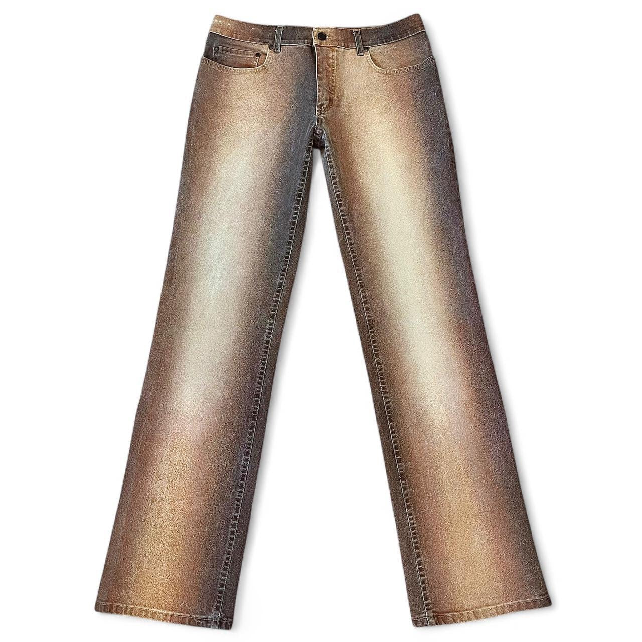 Ombré sand texture jeans