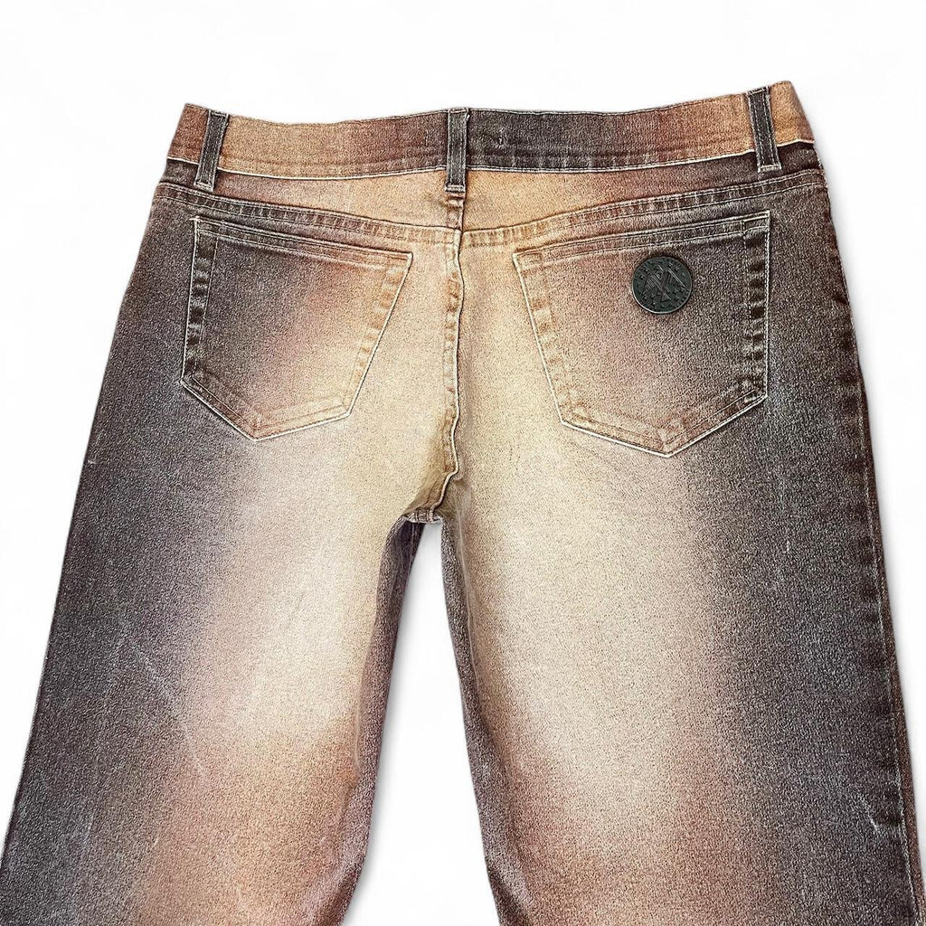 Ombré sand texture jeans