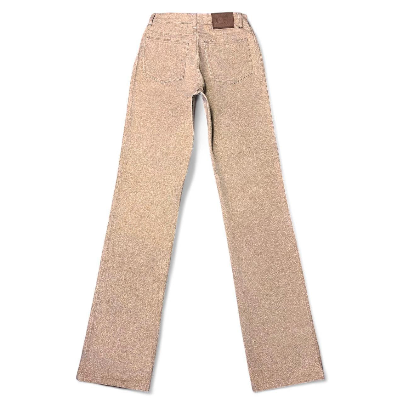 Tan crackled print jeans (late ‘90s)