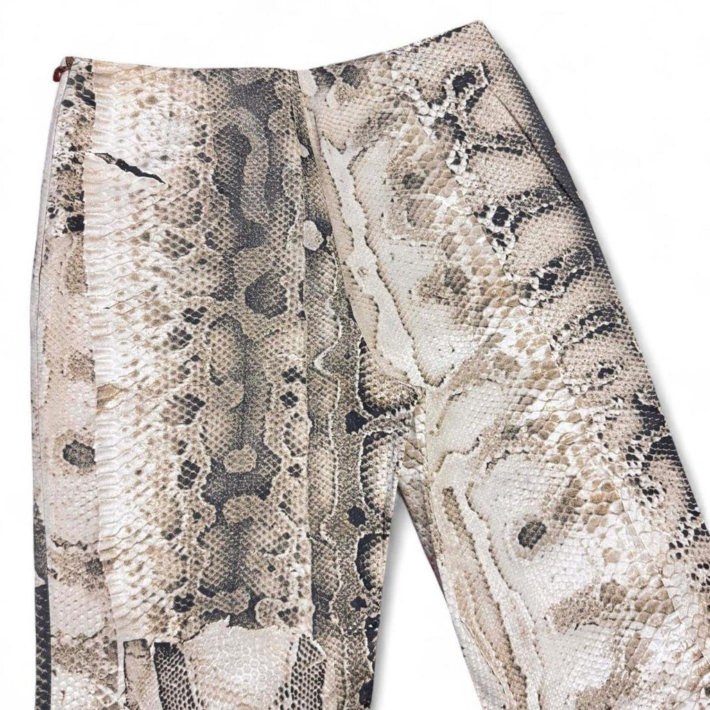Snakeskin print capris