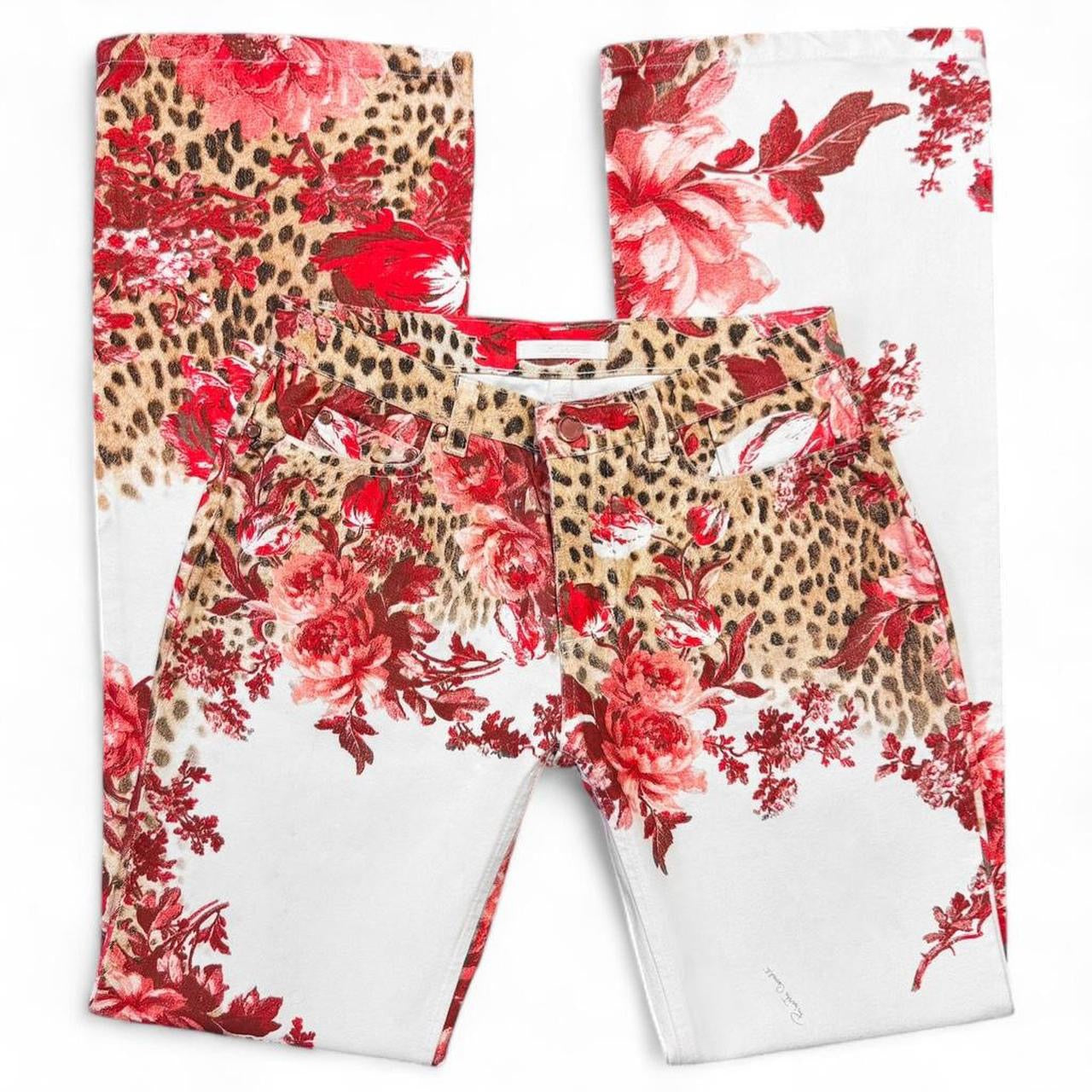 Rose and leopard print jeans (SS2002 collection)