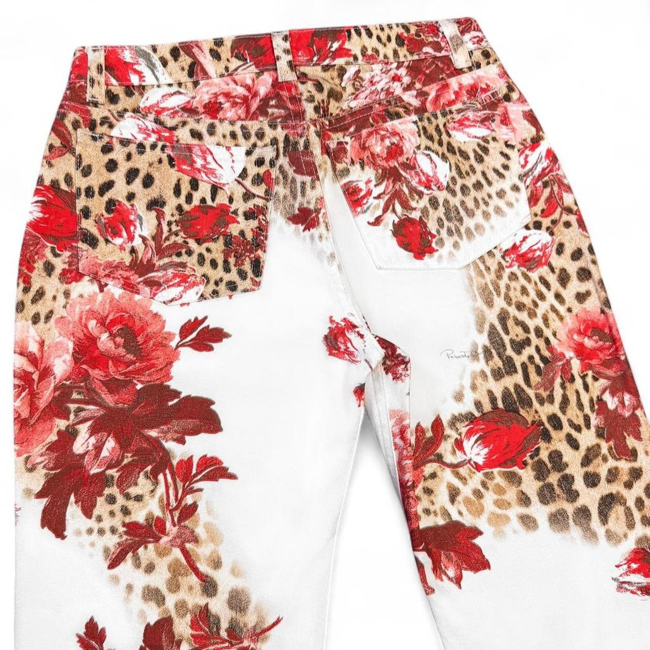 Rose and leopard print jeans (SS2002 collection)