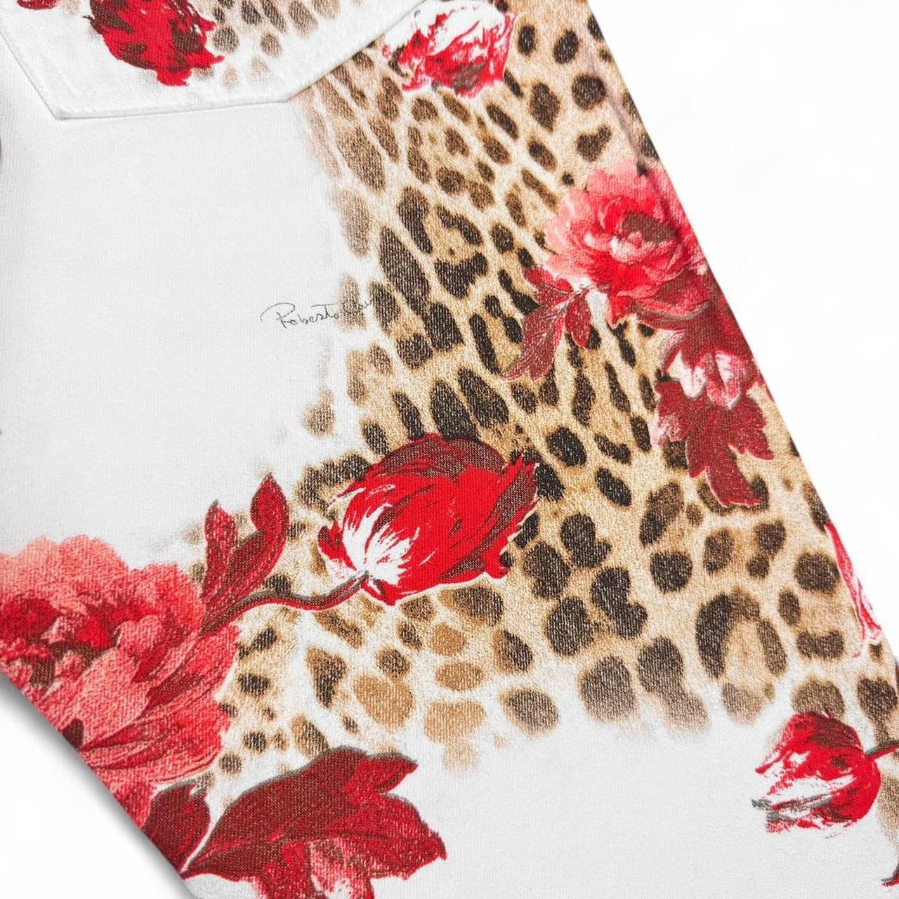 Rose and leopard print jeans (SS2002 collection)