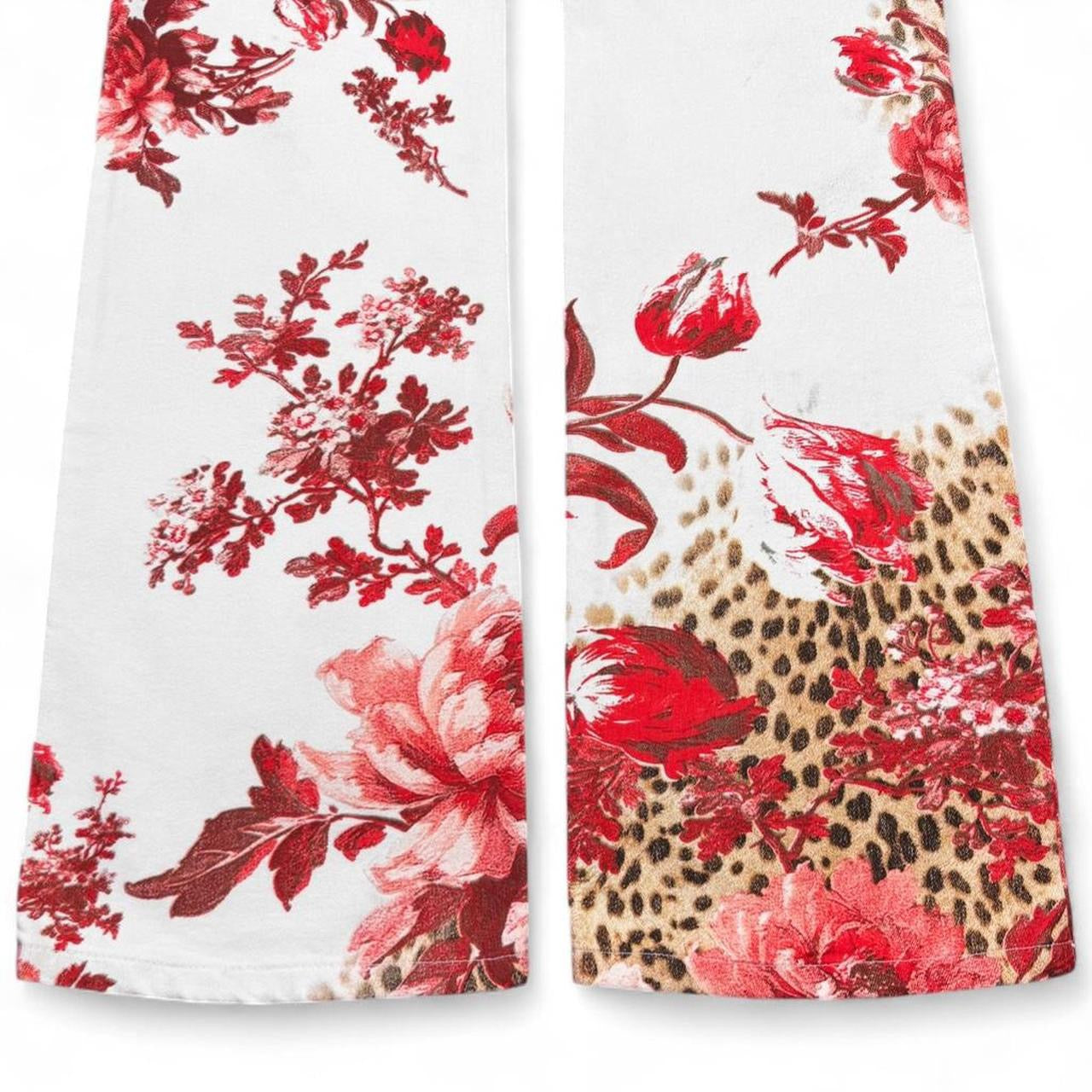 Rose and leopard print jeans (SS2002 collection)