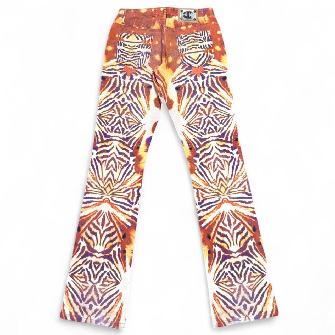 Smoldering zebra print jeans