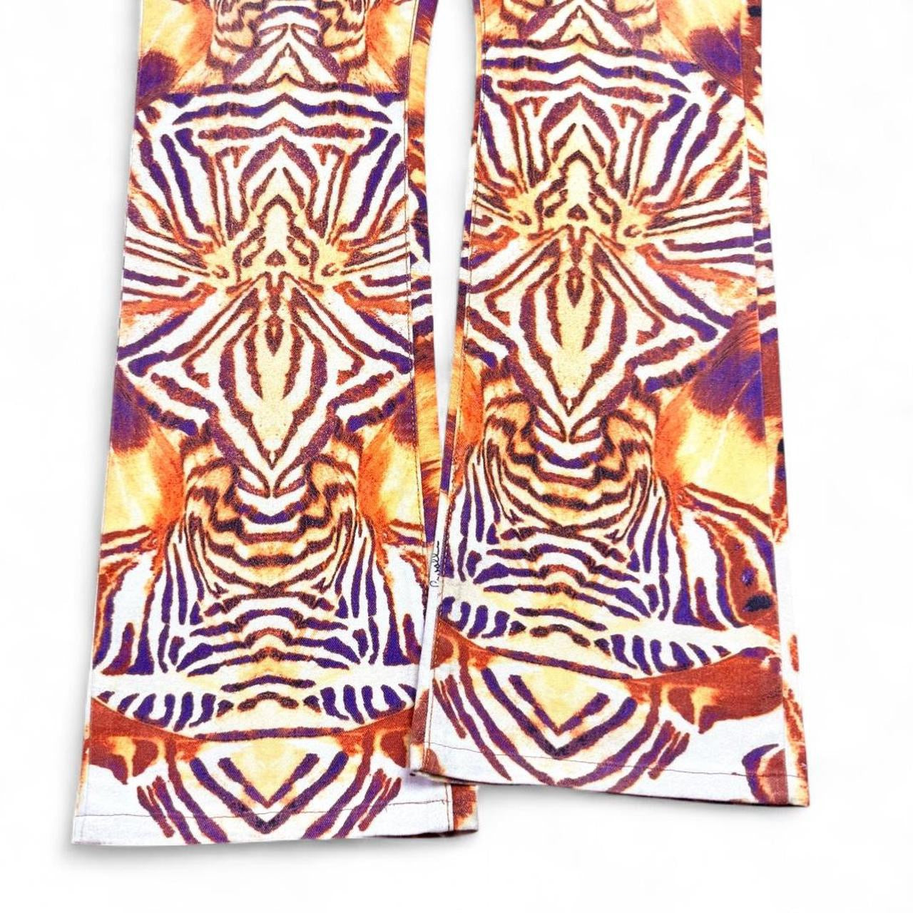 Smoldering zebra print jeans