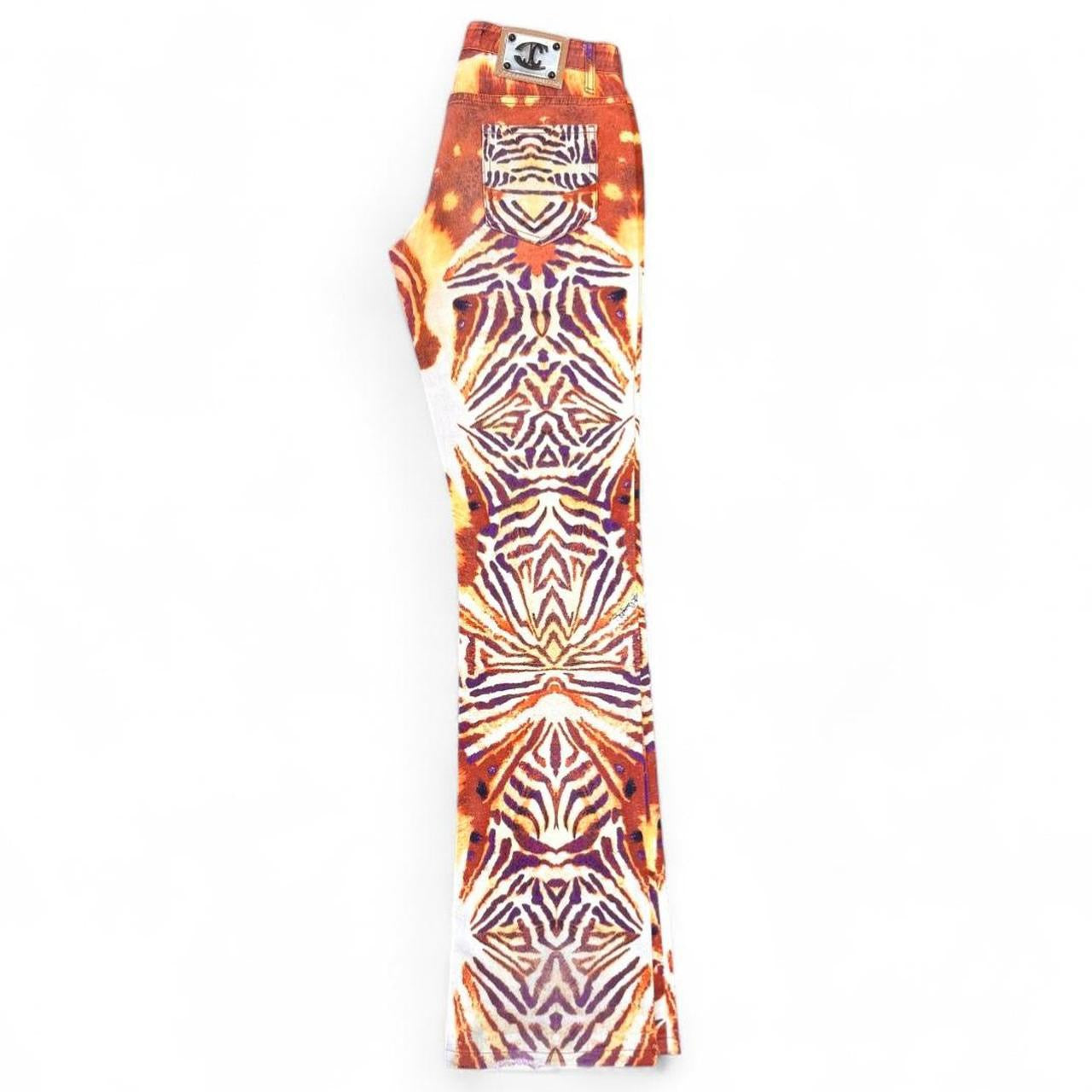 Smoldering zebra print jeans