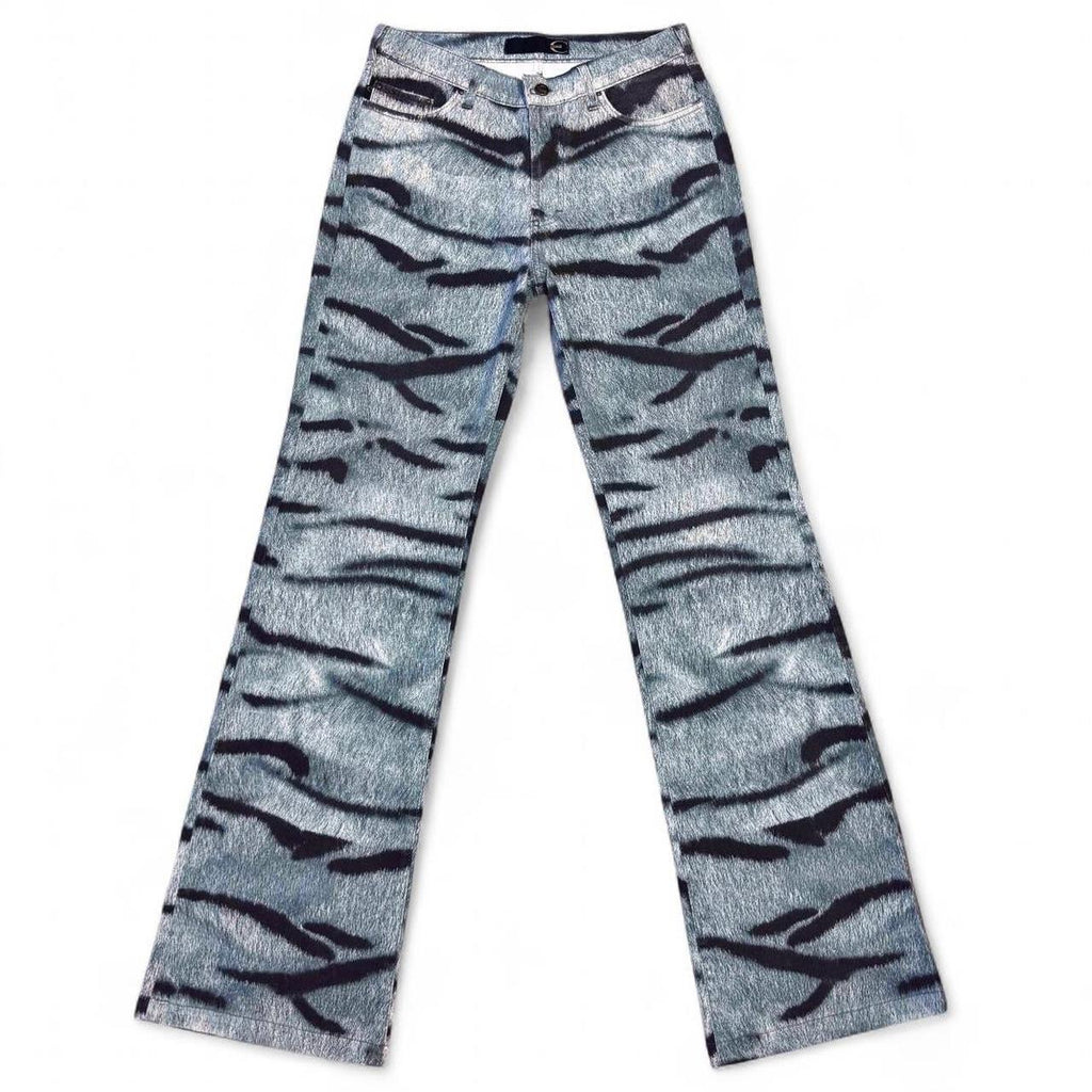 Tiger fur print jeans