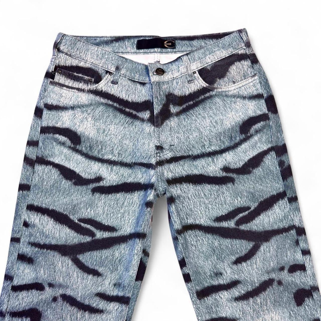 Tiger fur print jeans