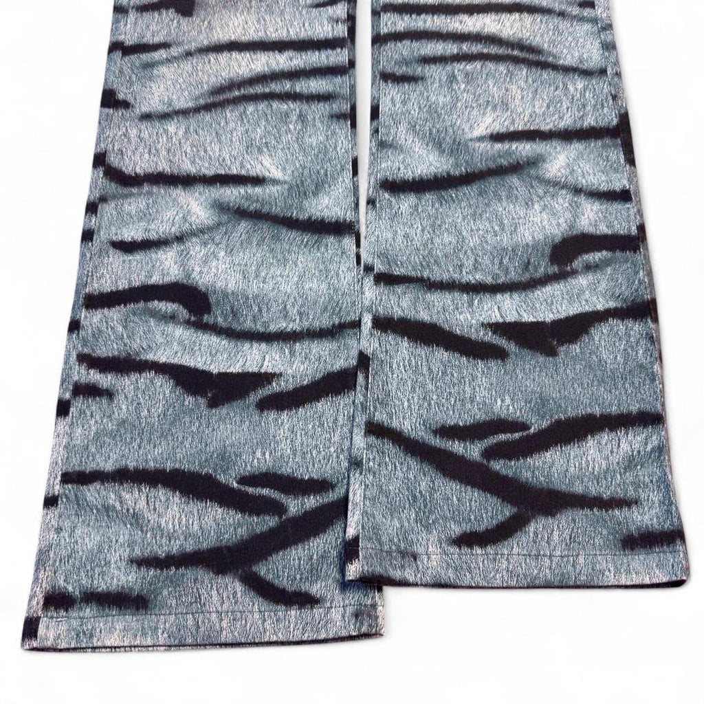 Tiger fur print jeans