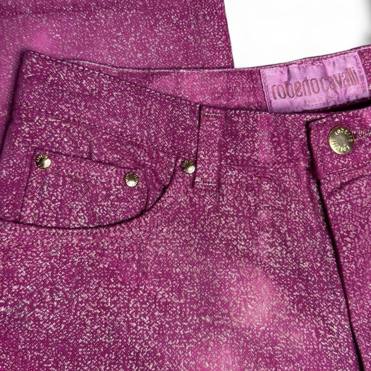 Mauve ombré tie-dye jeans
