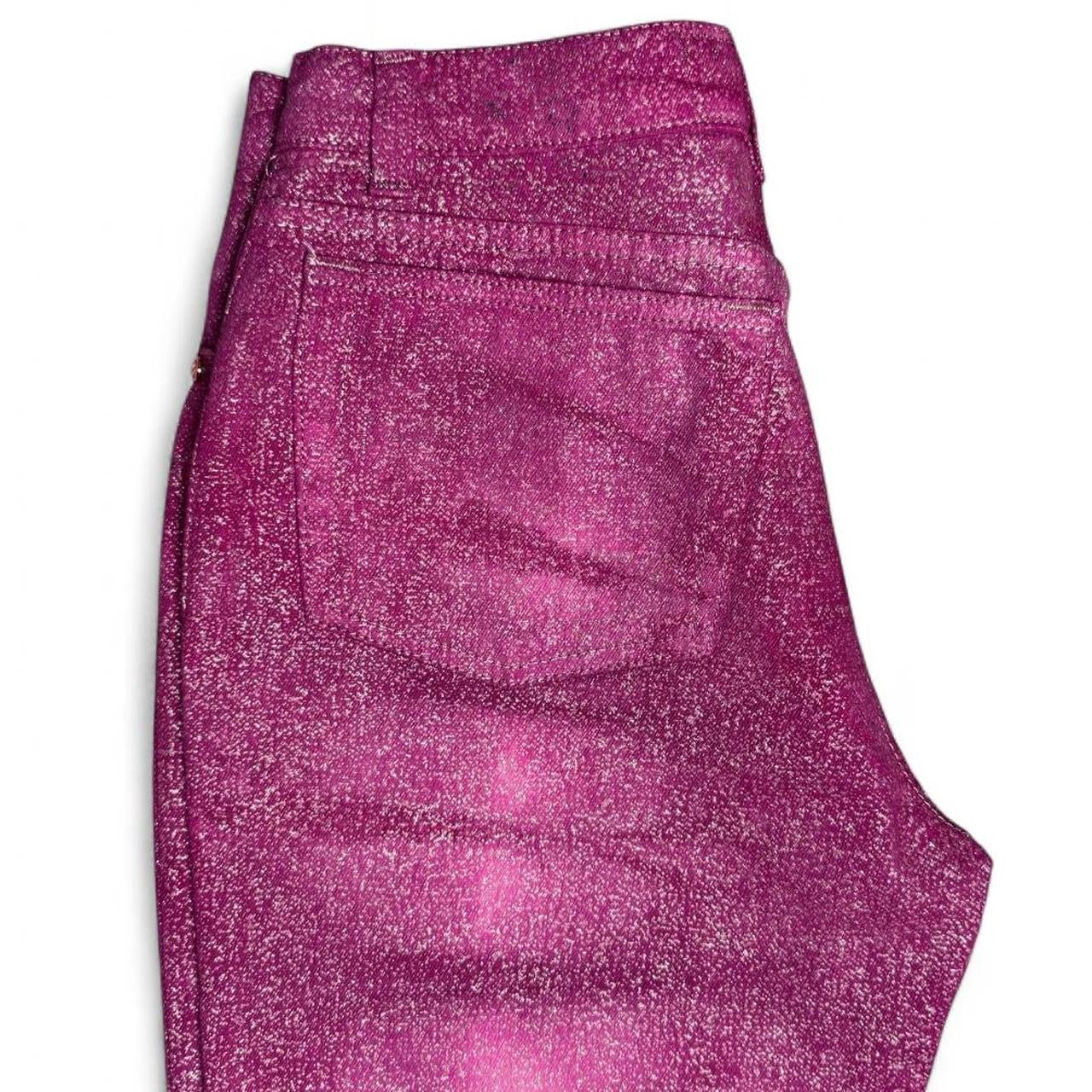 Mauve ombré tie-dye jeans