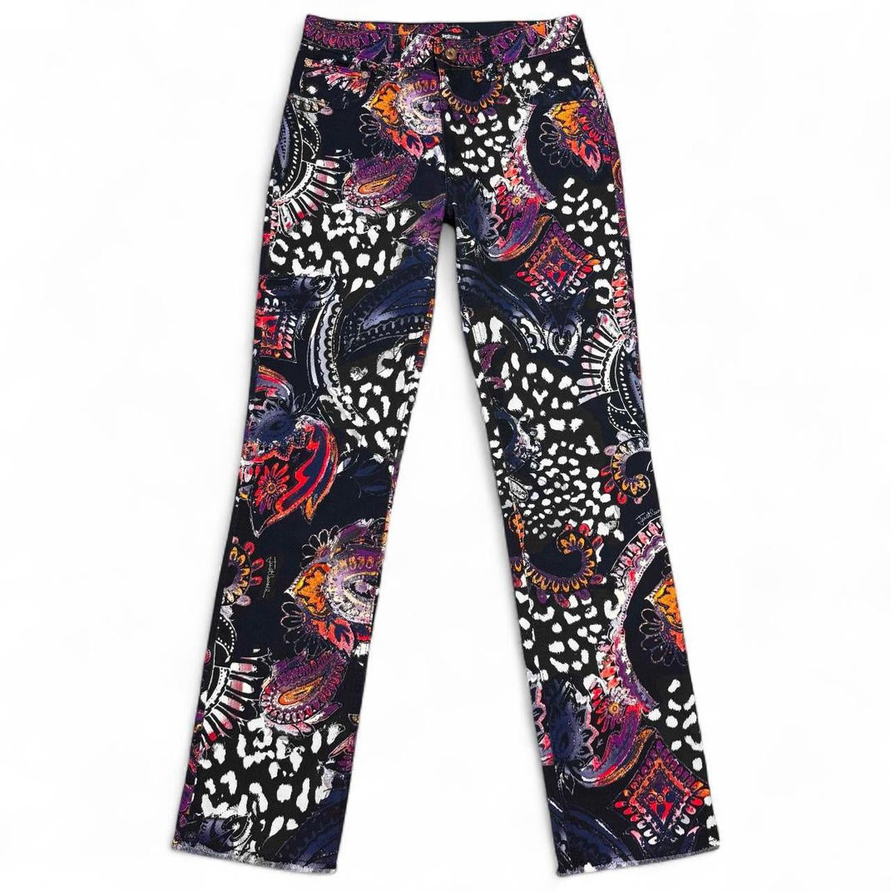 Jewel tone paisley jeans