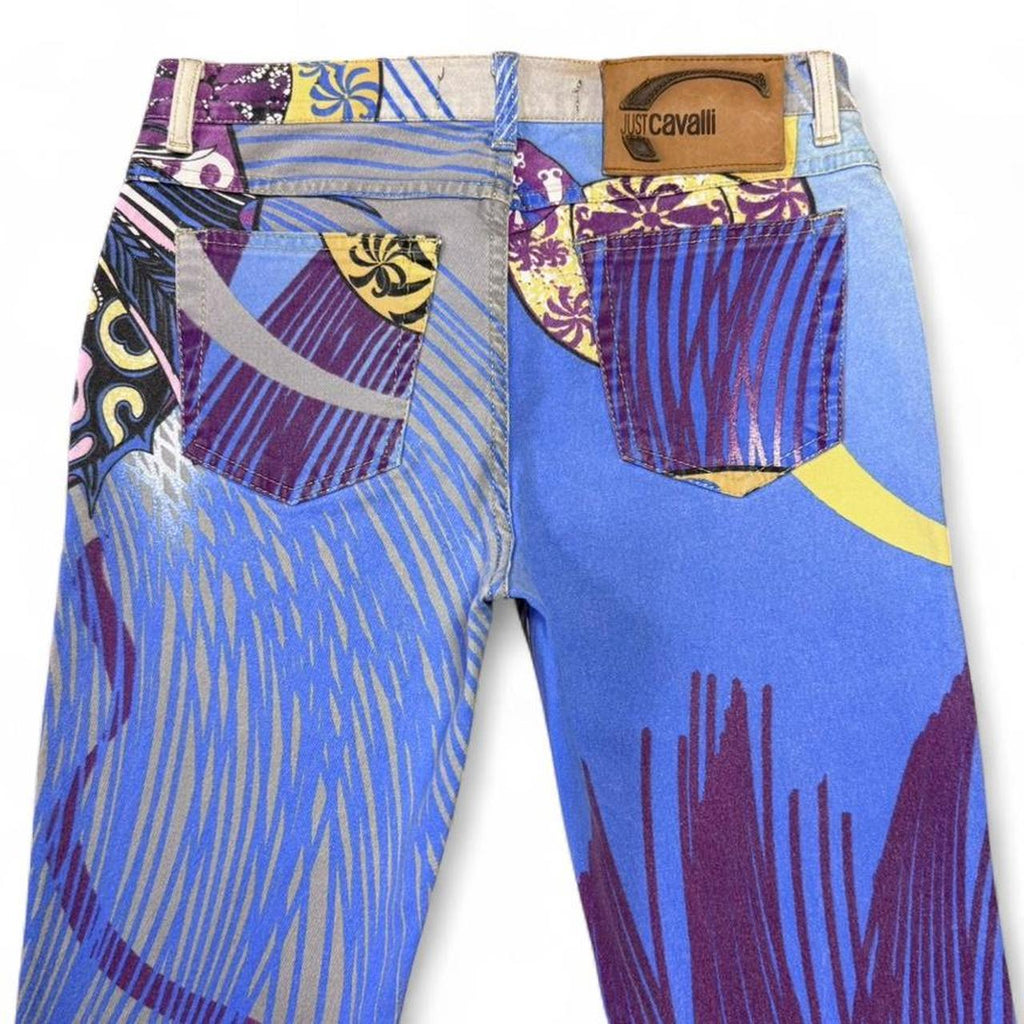 Multicolor manga print jeans