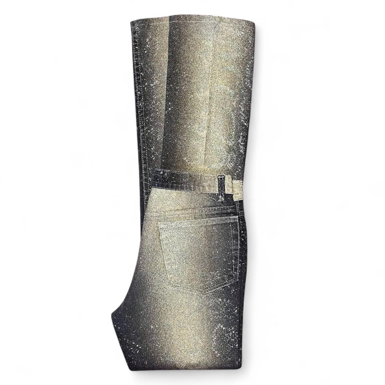 Ombré metallic snakeskin jeans