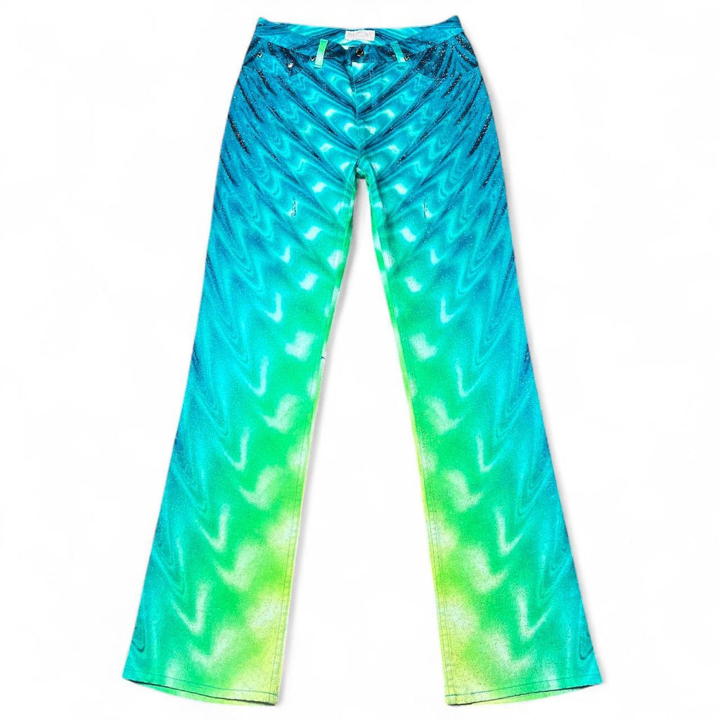 SS2001 Aqua ripple jeans