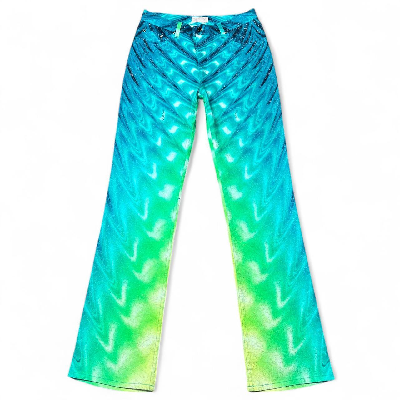 SS2001 Aqua ripple jeans