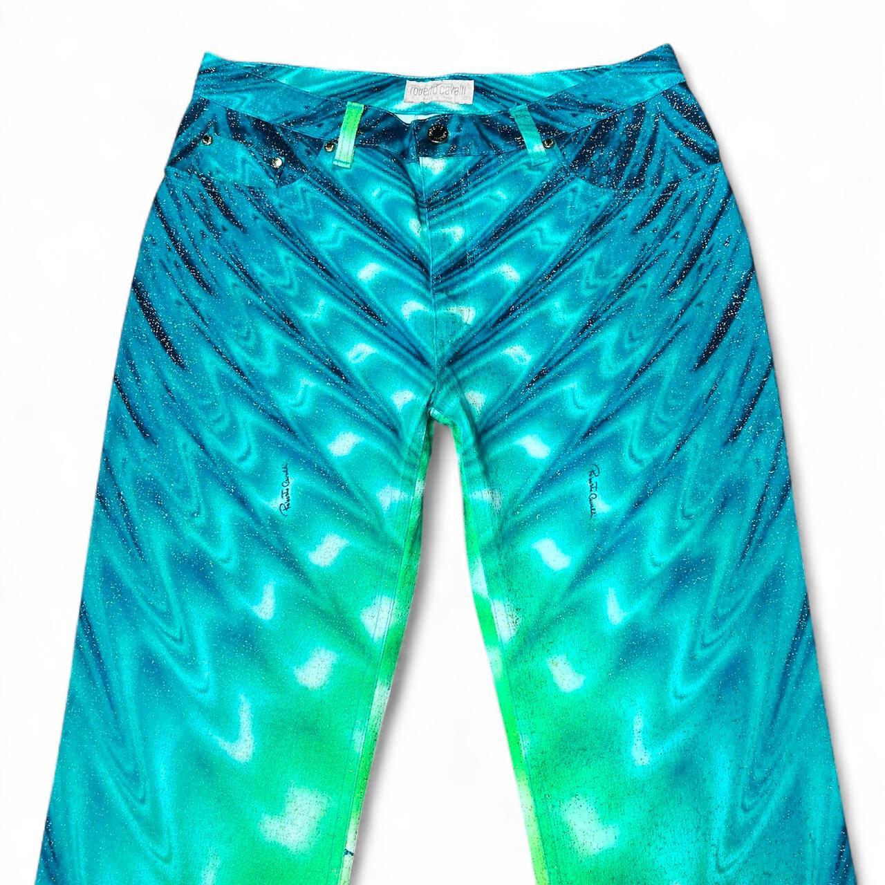 SS2001 Aqua ripple jeans