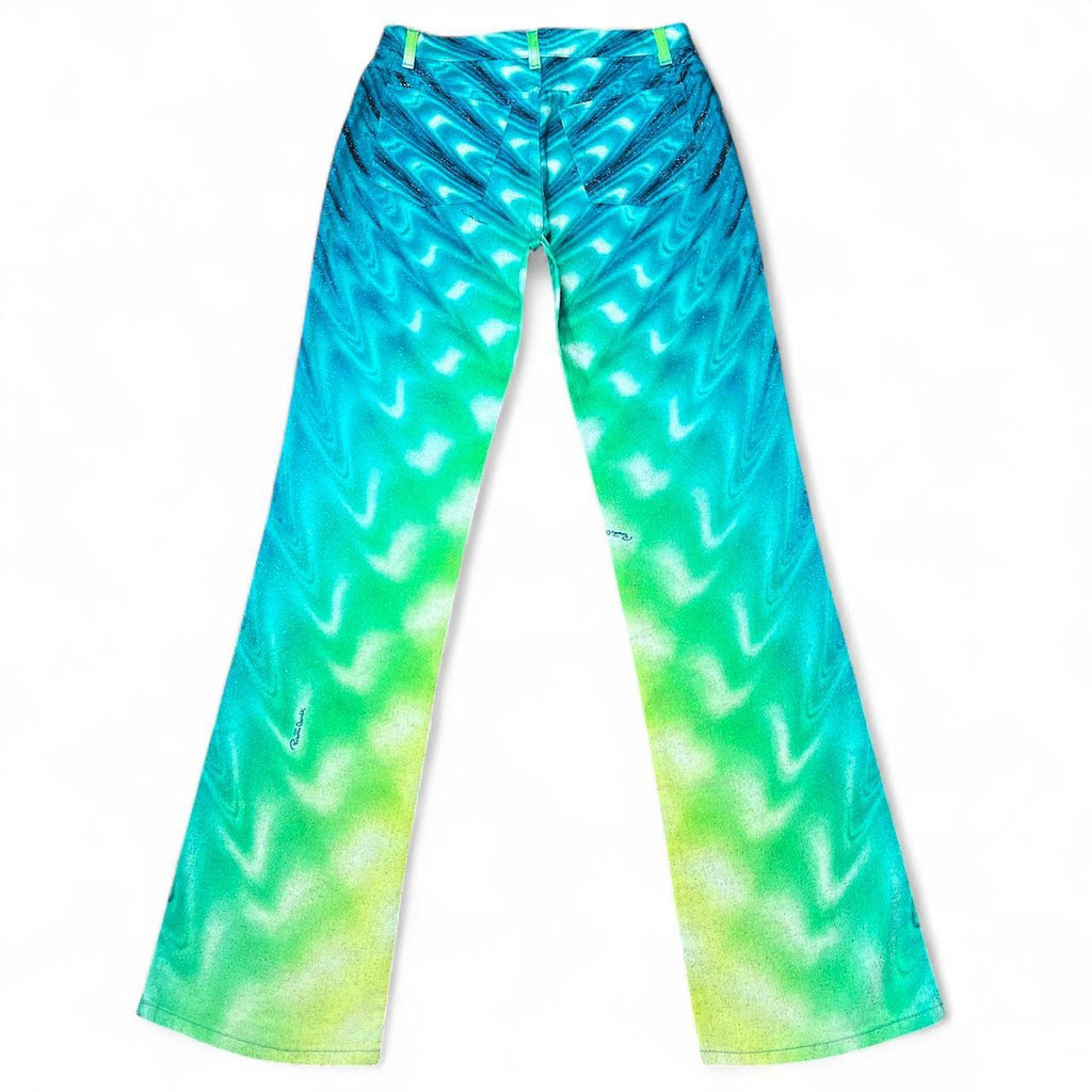 SS2001 Aqua ripple jeans