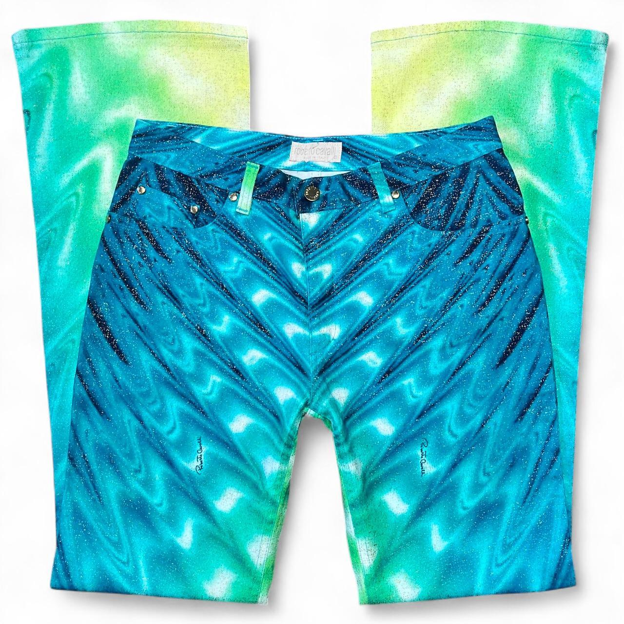 SS2001 Aqua ripple jeans