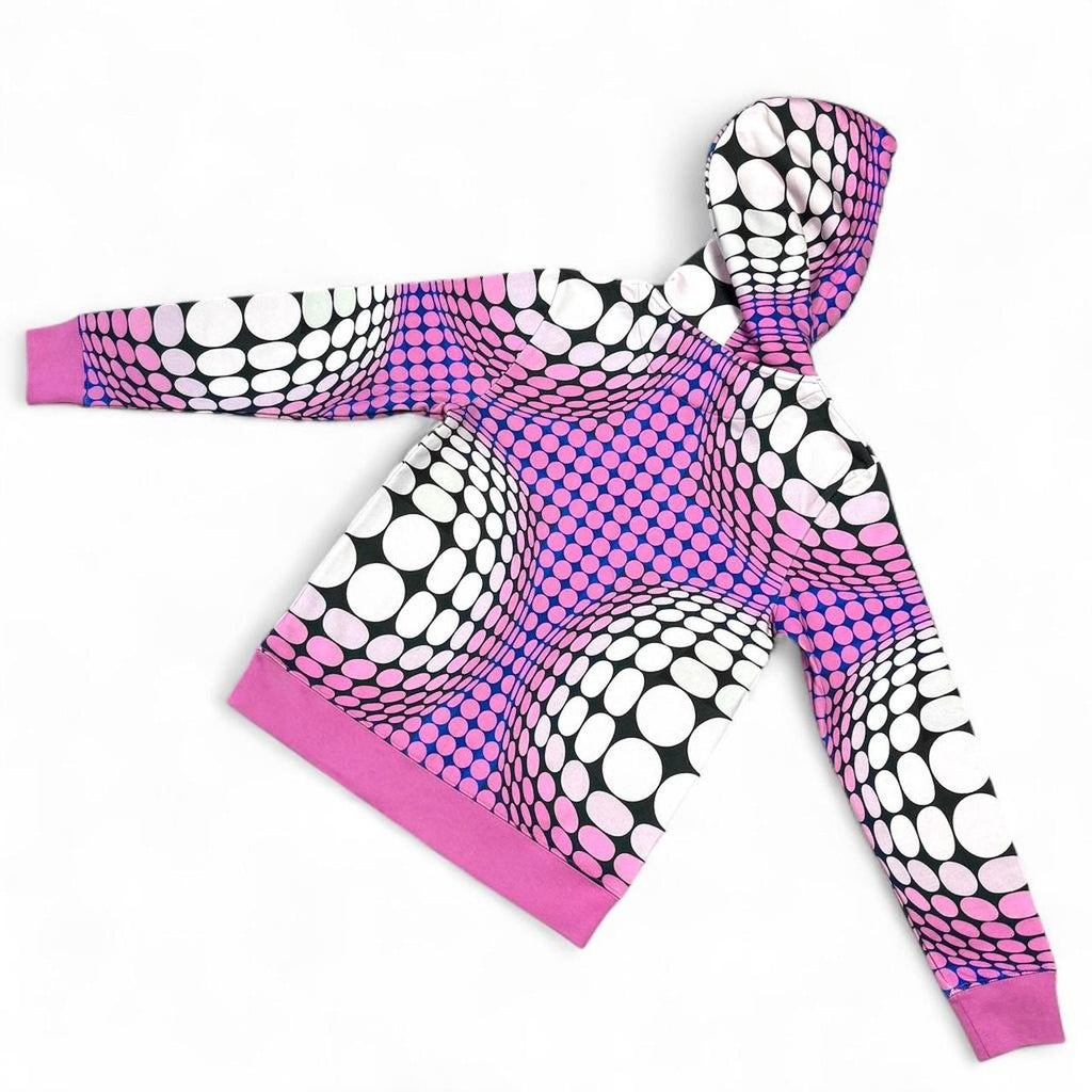 Optical illusion print hoodie