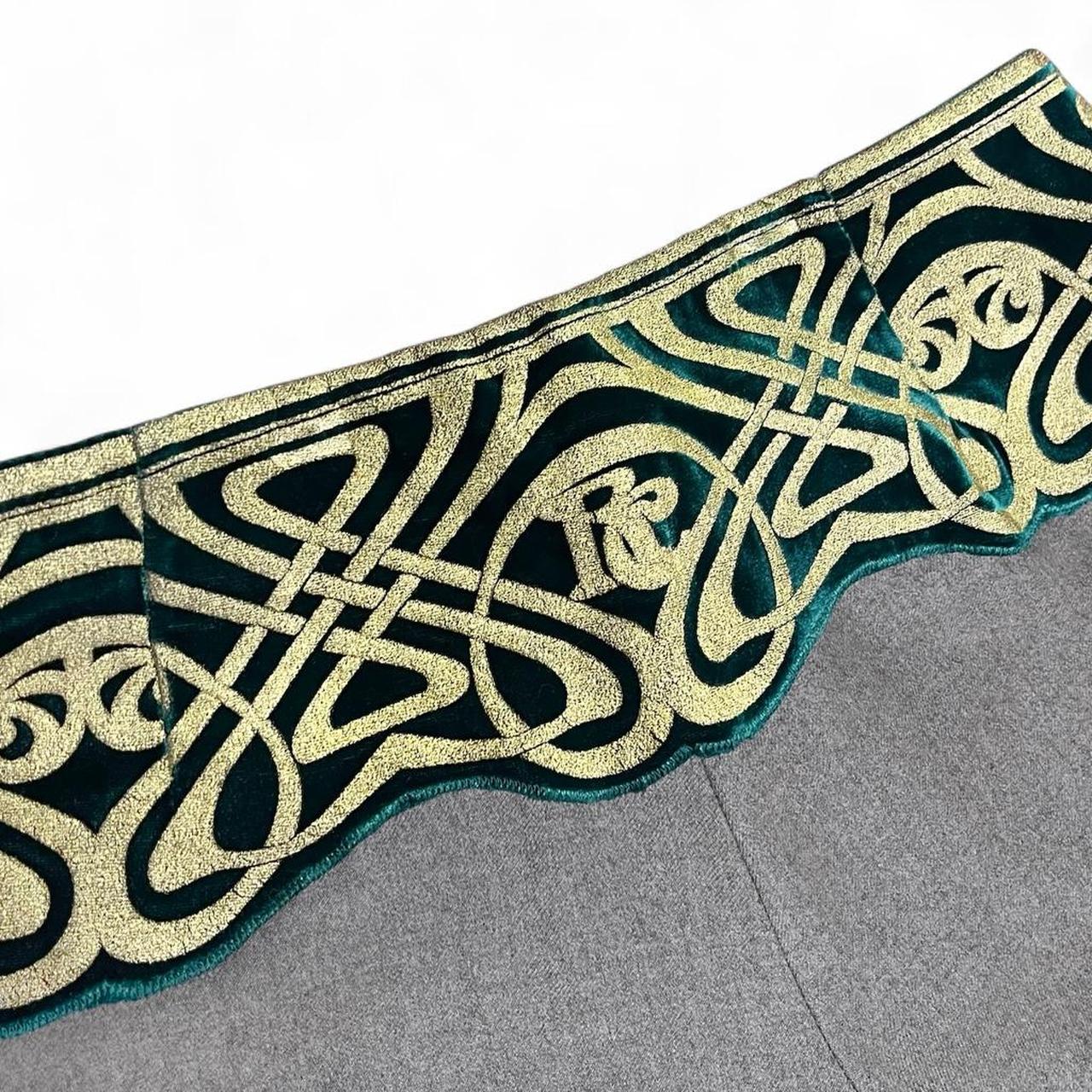 Charcoal trousers with gold Celtic weave