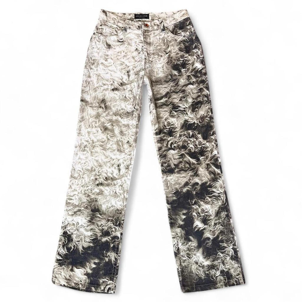 Shearling fur print jeans (FW1998 collection)