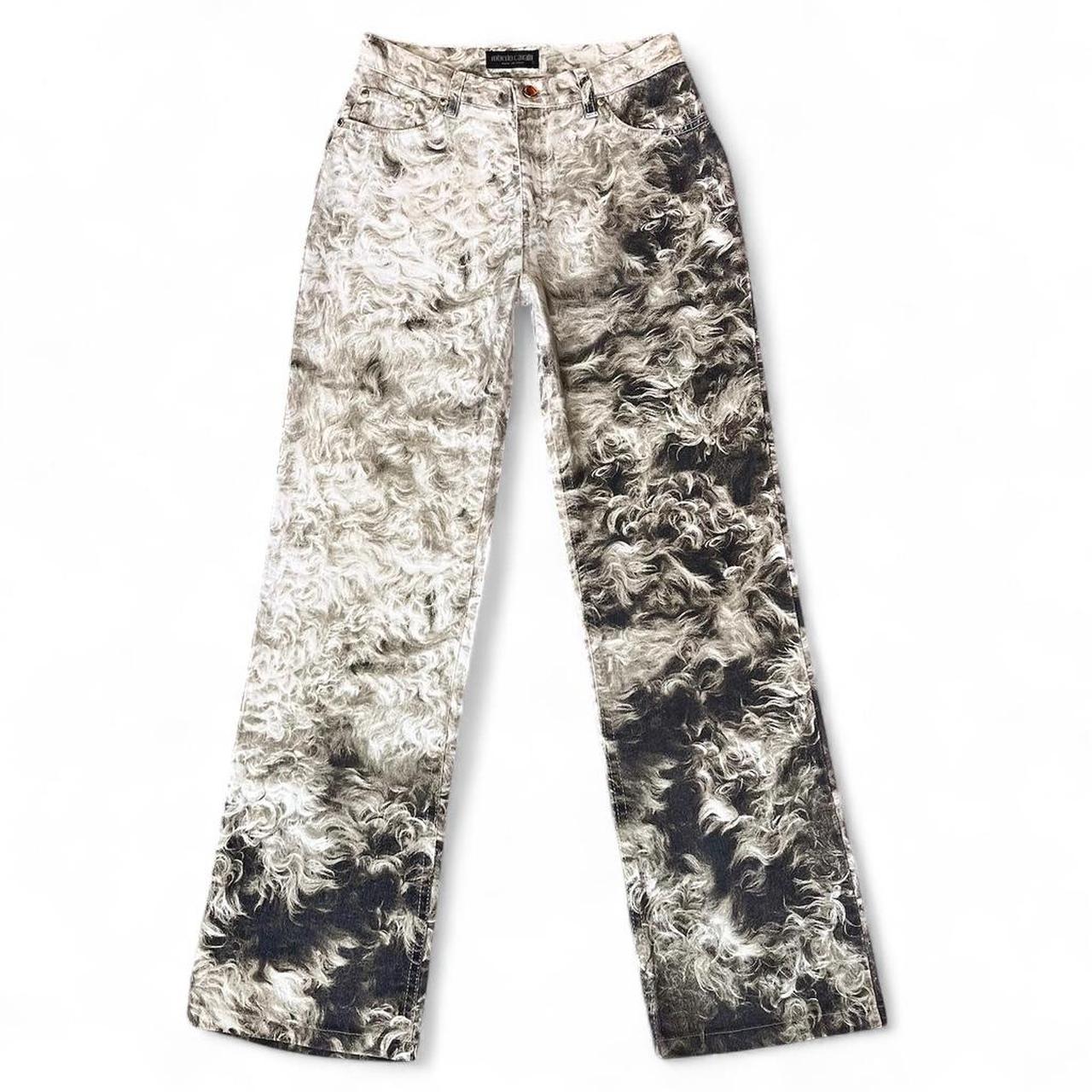 Shearling fur print jeans (FW1998 collection)