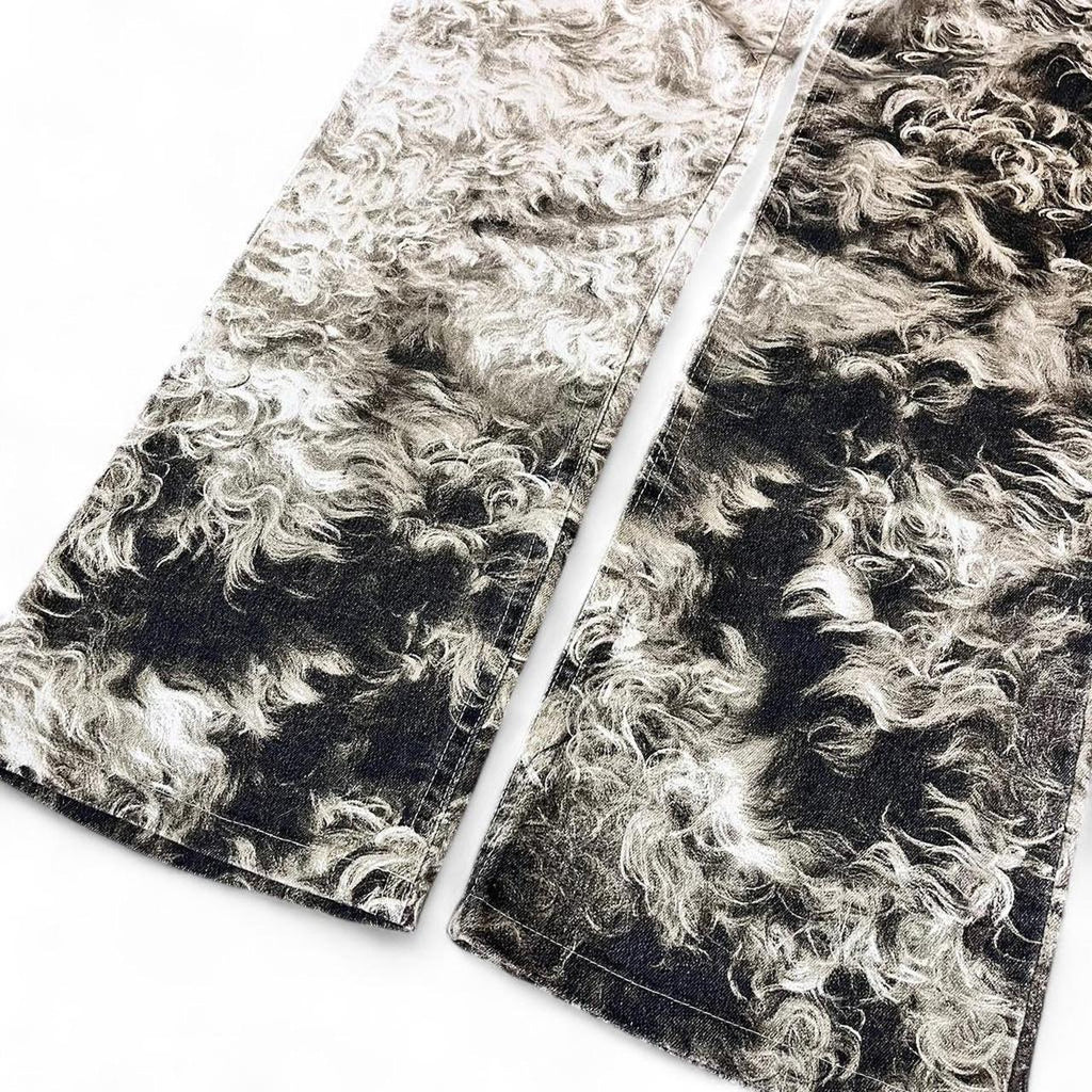 Shearling fur print jeans (FW1998 collection)