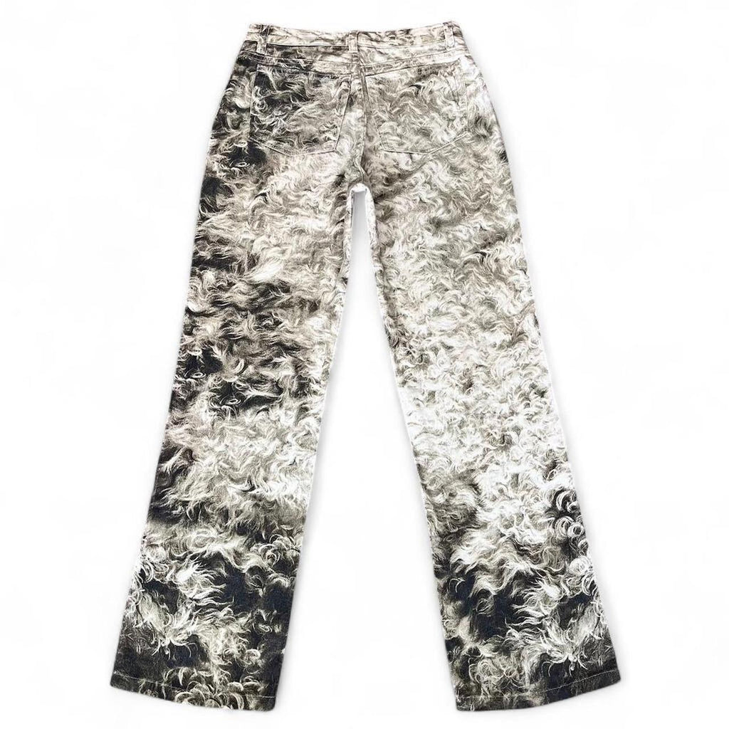 Shearling fur print jeans (FW1998 collection)