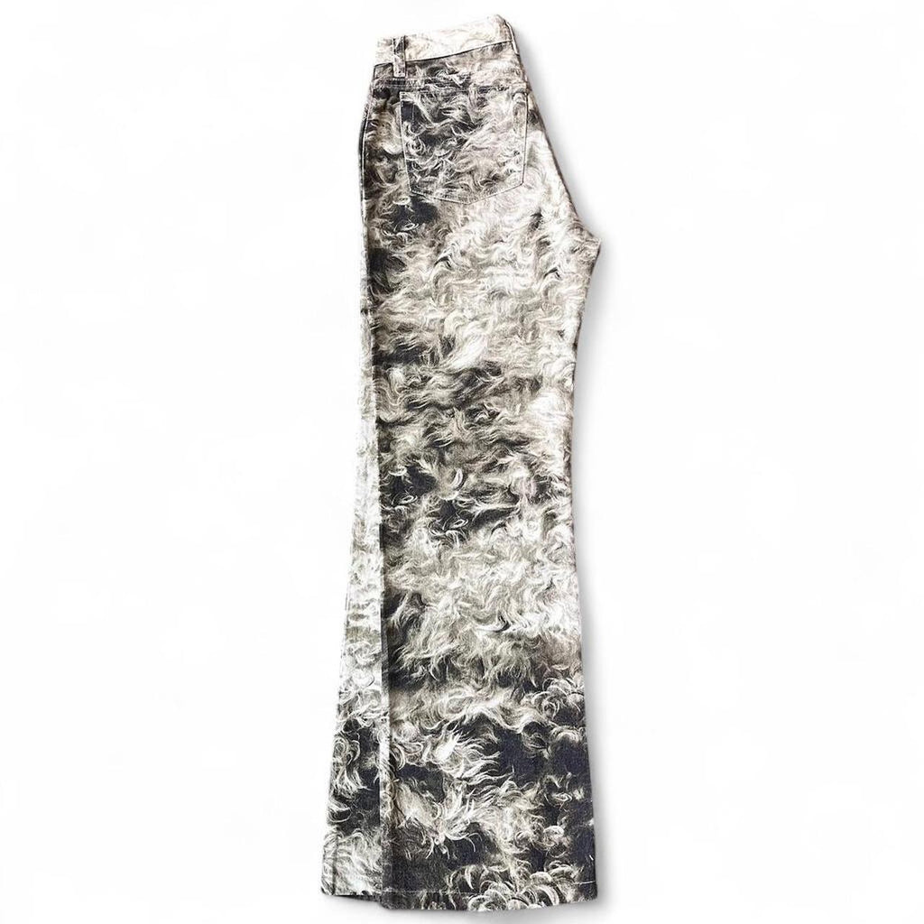 Shearling fur print jeans (FW1998 collection)