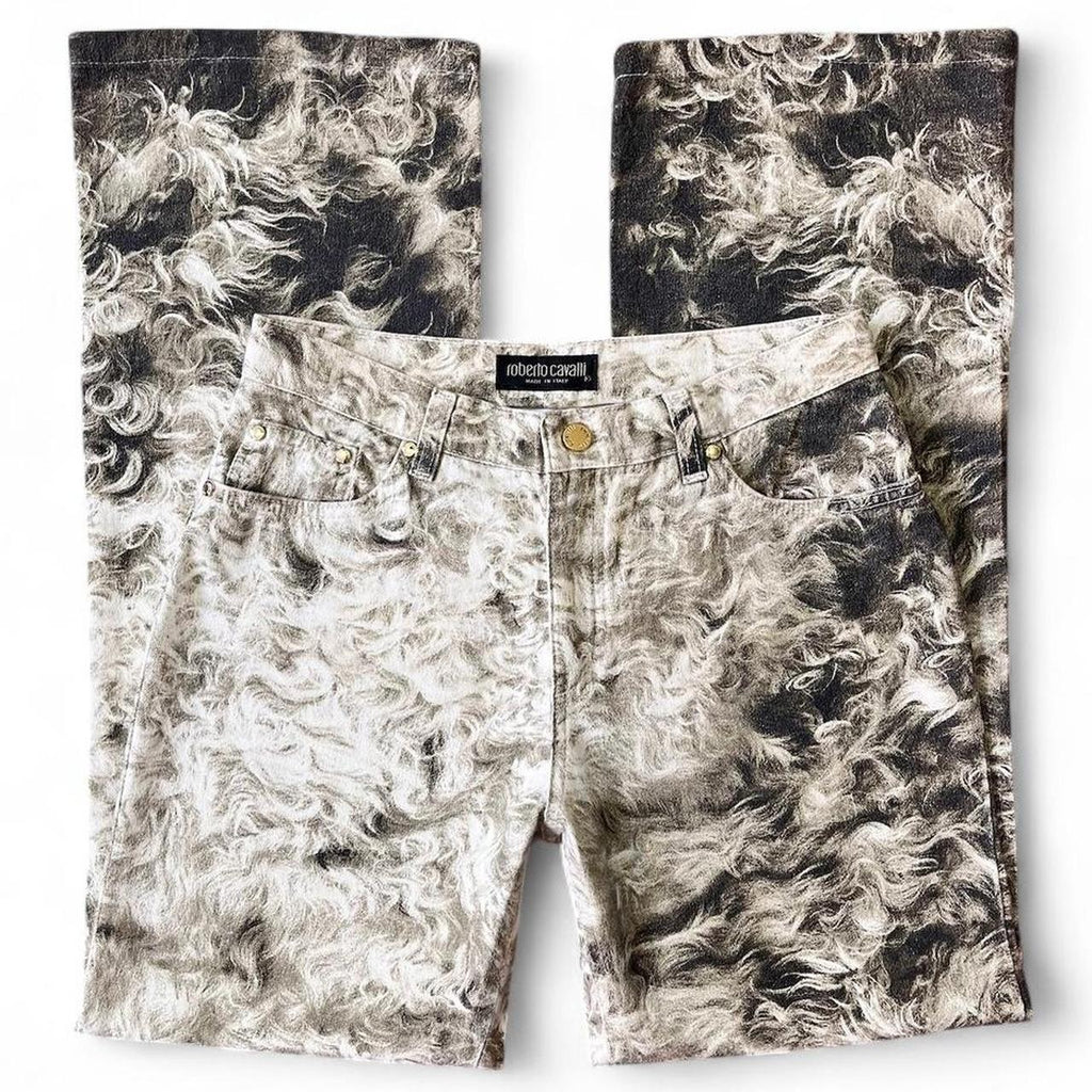 Shearling fur print jeans (FW1998 collection)