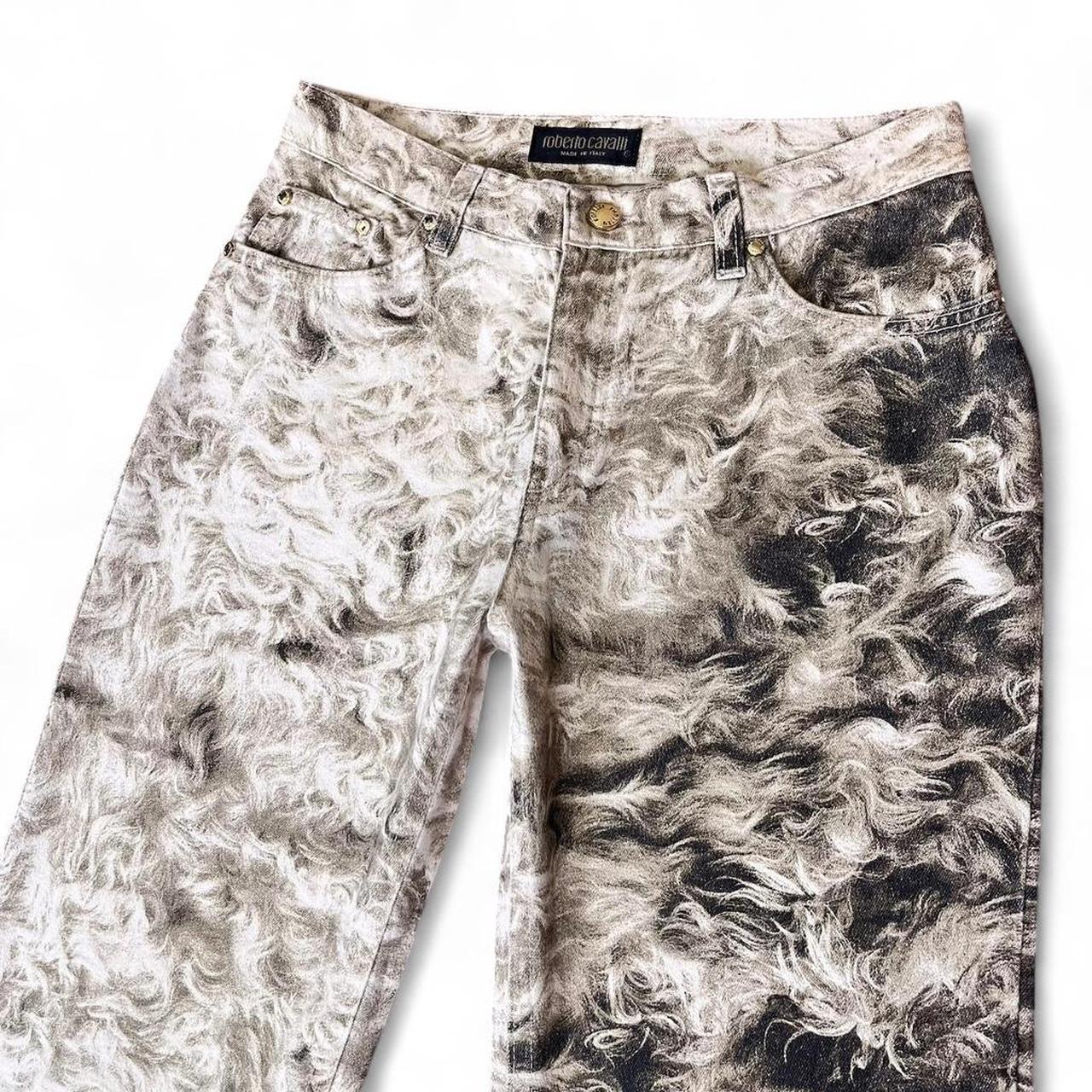 Shearling fur print jeans (FW1998 collection)