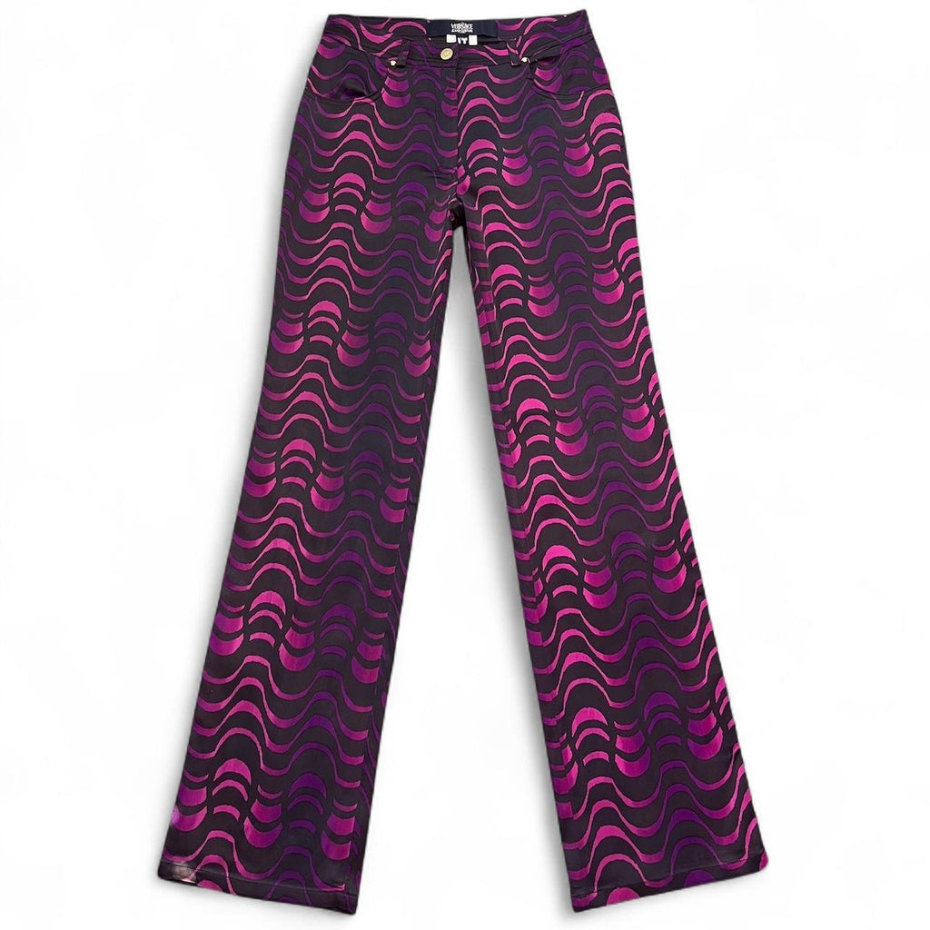 Hallucination wave satin trousers