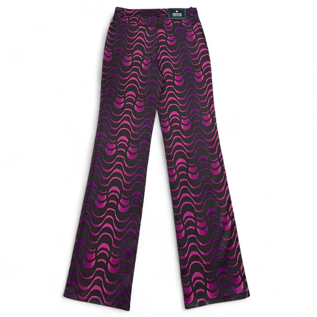 Hallucination wave satin trousers