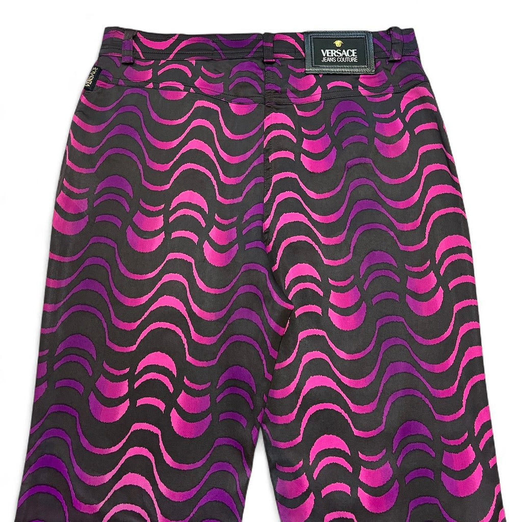 Hallucination wave satin trousers