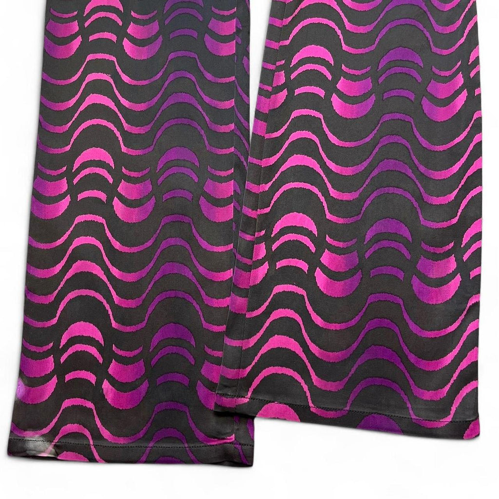 Hallucination wave satin trousers