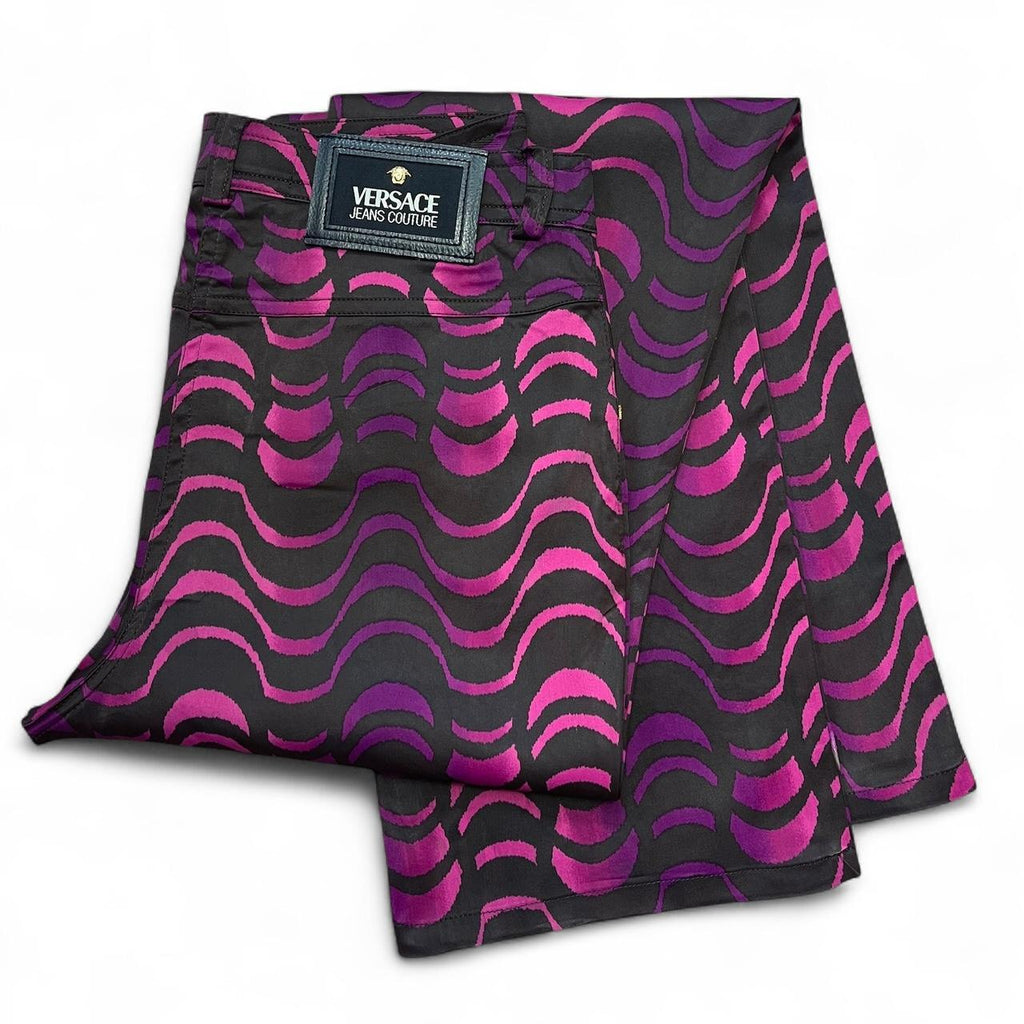 Hallucination wave satin trousers